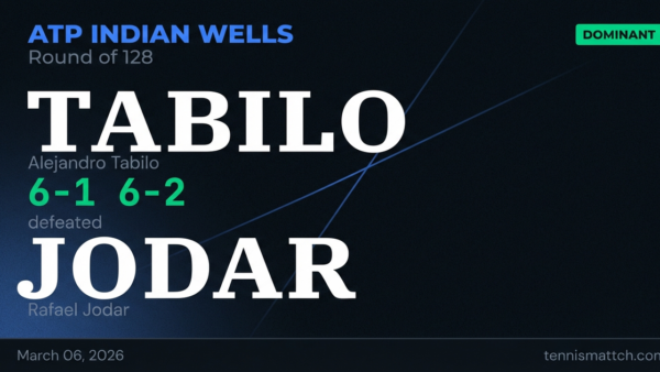 Alejandro Tabilo vs Rafael Jodar — ATP Indian Wells 2026