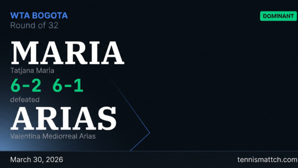 Tatjana Maria vs Valentina Mediorreal Arias — Bogota 2026