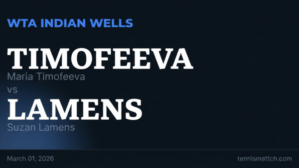 Maria Timofeeva vs Suzan Lamens — Indian Wells 2026 Preview