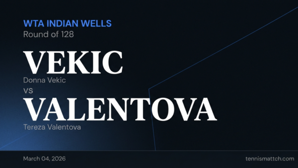 Donna Vekic vs Tereza Valentova — WTA Indian Wells 2026 Preview