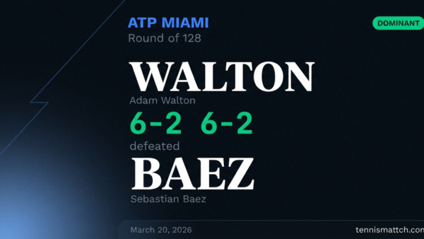 Adam Walton vs Sebastian Baez — Miami 2026
