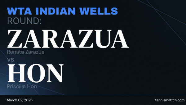 Renata Zarazua vs Priscilla Hon — Indian Wells 2026 Preview