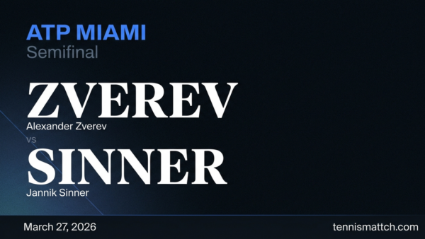 Alexander Zverev vs Jannik Sinner — Miami 2026 Preview