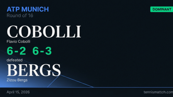 Flavio Cobolli vs Zizou Bergs — Munich 2026