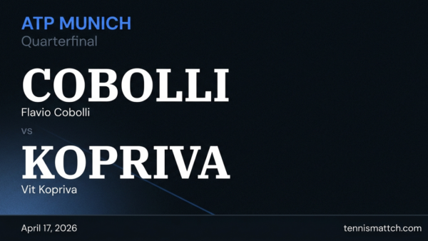 Flavio Cobolli vs Vit Kopriva — Munich 2026 Preview