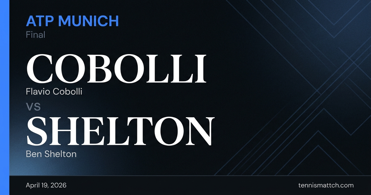 Flavio Cobolli vs Ben Shelton — Munich 2026 Preview