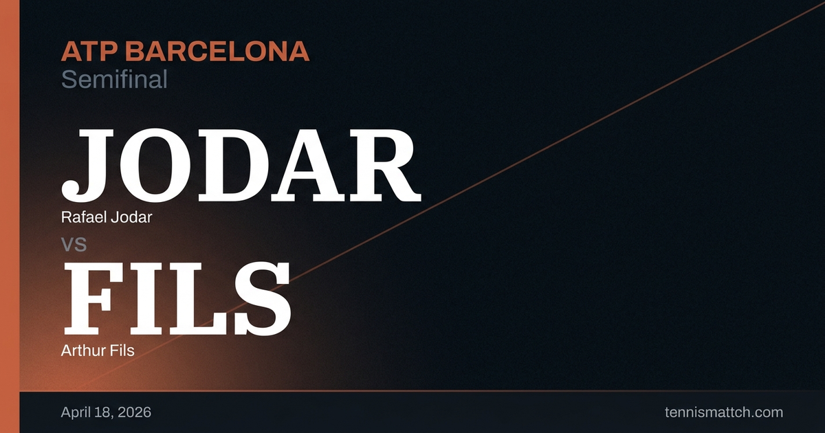 Rafael Jodar vs Arthur Fils — Barcelona 2026 Preview