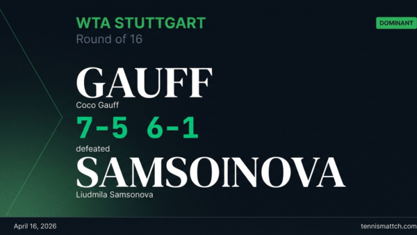Coco Gauff vs Liudmila Samsonova — Stuttgart 2026