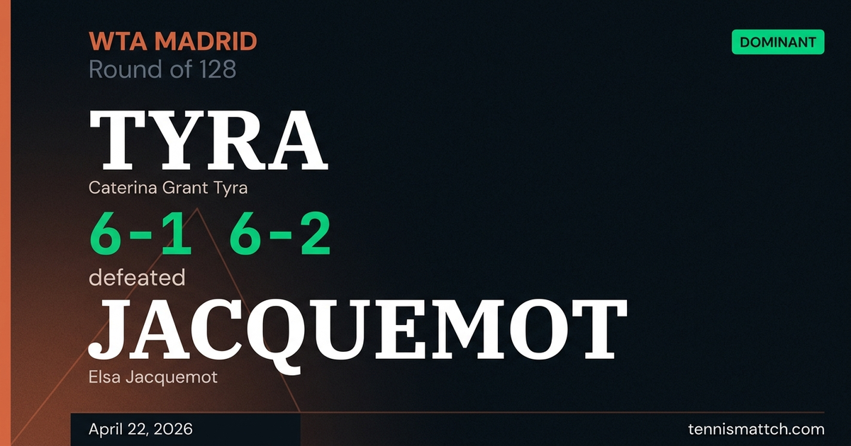 Caterina Grant Tyra vs Elsa Jacquemot — Madrid 2026