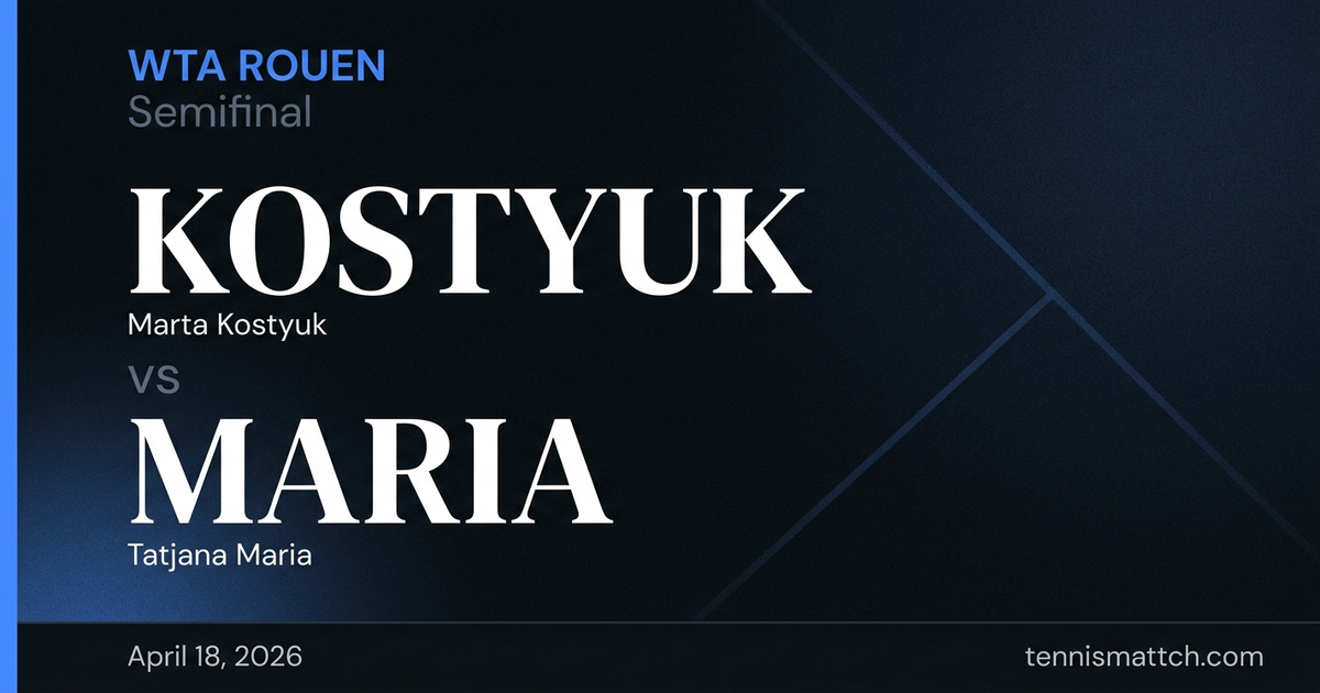 Marta Kostyuk vs Tatjana Maria — Rouen 2026 Preview
