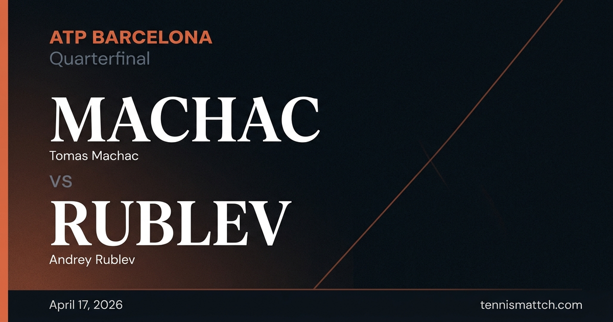 Tomas Machac vs Andrey Rublev — Barcelona 2026 Preview