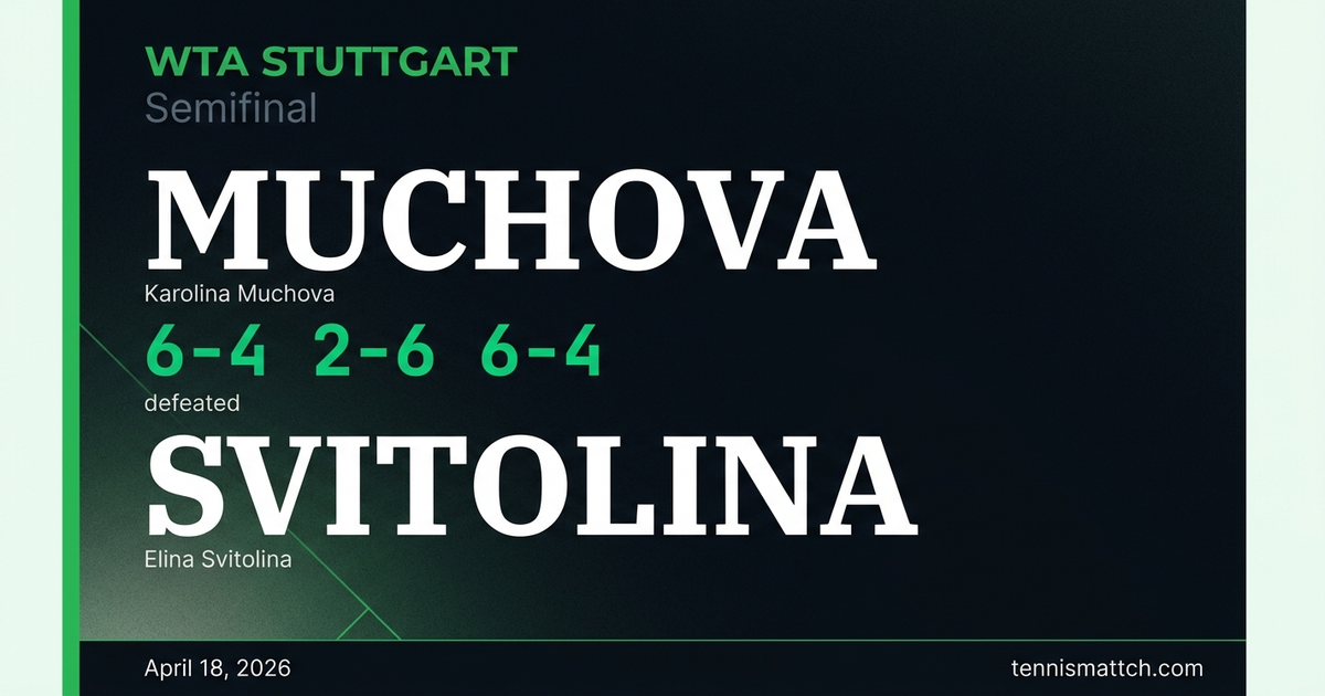 Karolina Muchova vs Elina Svitolina — Stuttgart 2026