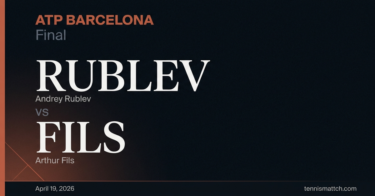 Andrey Rublev vs Arthur Fils — Barcelona 2026 Preview