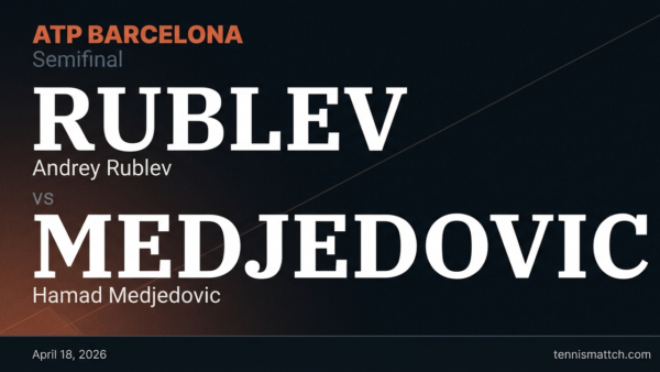 Andrey Rublev vs Hamad Medjedovic — Barcelona 2026 Preview