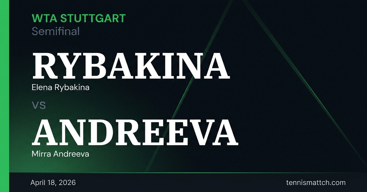 Elena Rybakina vs Mirra Andreeva — Stuttgart 2026 Preview