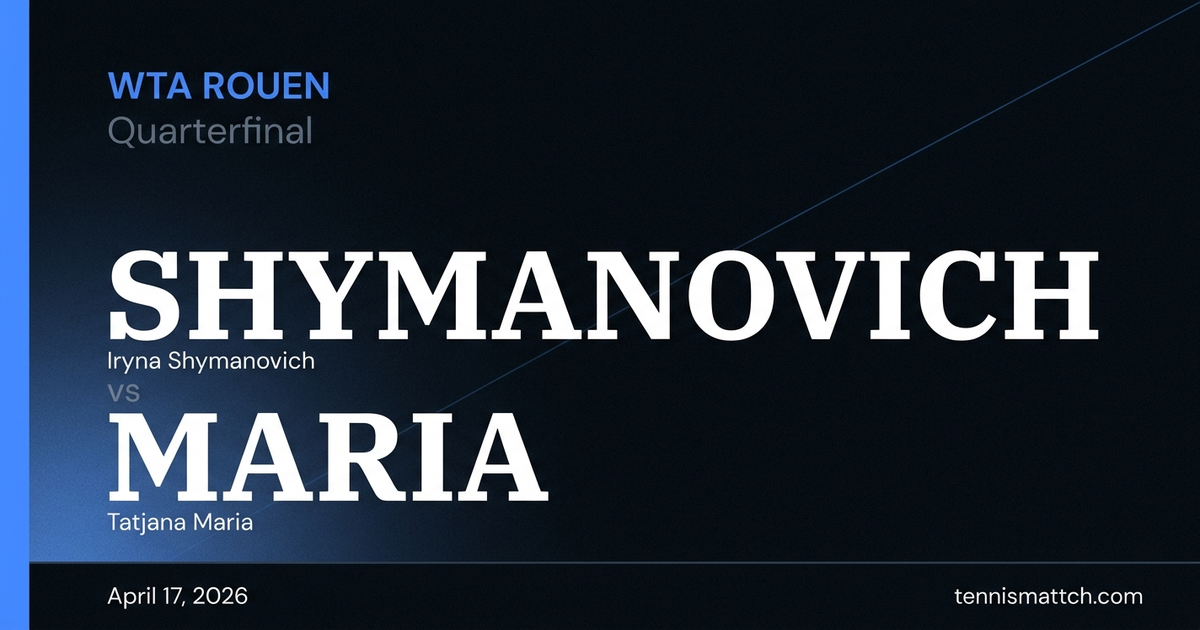 Iryna Shymanovich vs Tatjana Maria — Rouen 2026 Preview