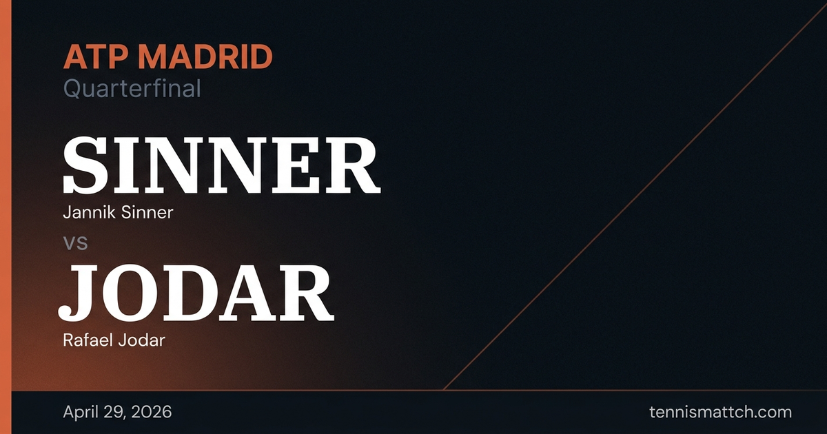 Jannik Sinner vs Rafael Jodar — Madrid 2026 Preview