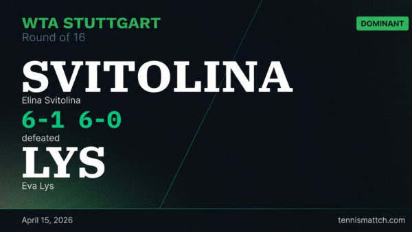 Elina Svitolina vs Eva Lys — Stuttgart 2026