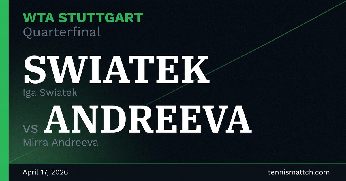 Iga Swiatek vs Mirra Andreeva — Stuttgart 2026 Preview