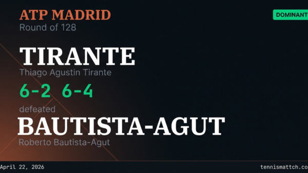 Thiago Agustin Tirante vs Roberto Bautista-Agut — Madrid 2026