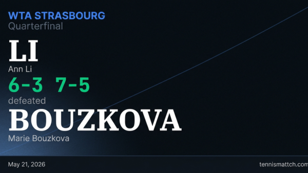 Ann Li vs Marie Bouzkova — Strasbourg 2026