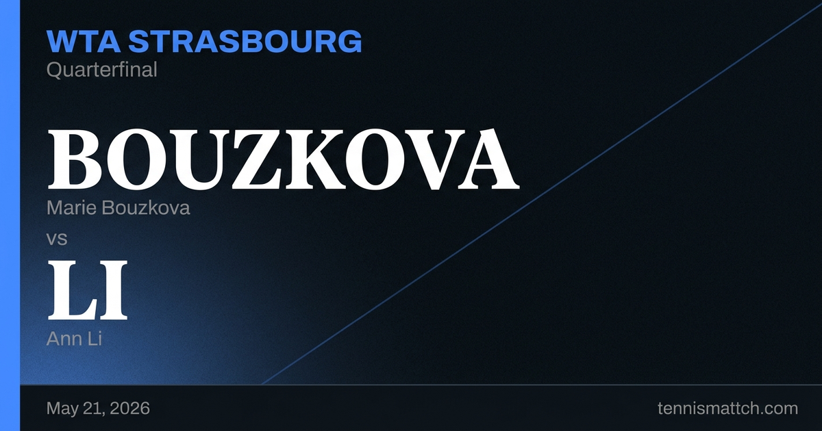 Marie Bouzkova vs Ann Li — Strasbourg 2026 Preview