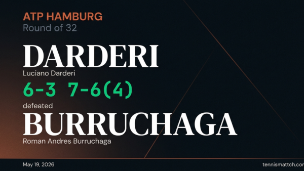 Luciano Darderi vs Roman Andres Burruchaga — Hamburg 2026