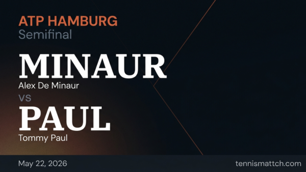 Alex De Minaur vs Tommy Paul — Hamburg 2026 Preview