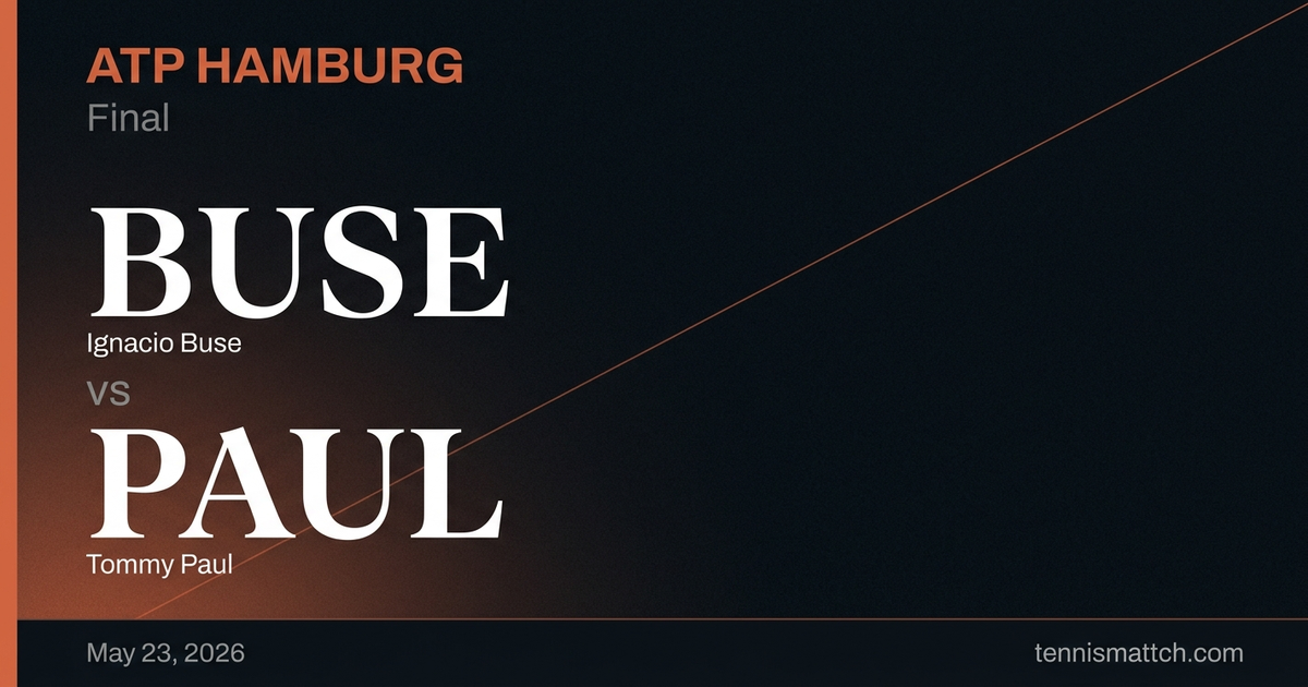 Ignacio Buse vs Tommy Paul — Hamburg 2026 Preview