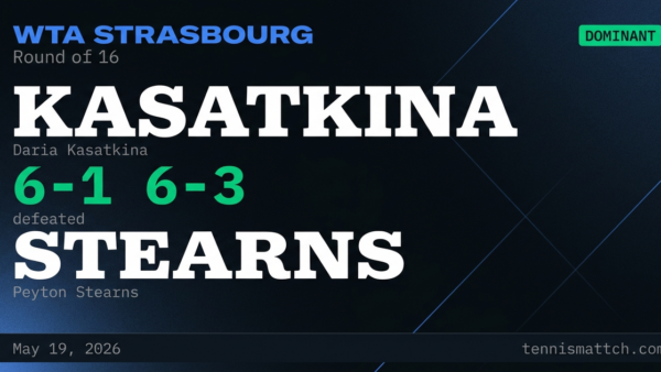 Daria Kasatkina vs Peyton Stearns — Strasbourg 2026