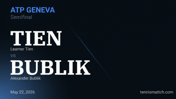 Learner Tien vs Alexander Bublik — Geneva 2026 Preview