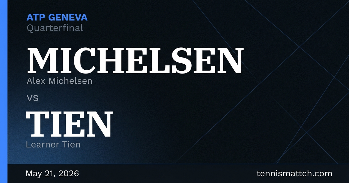 Alex Michelsen vs Learner Tien — Geneva 2026 Preview