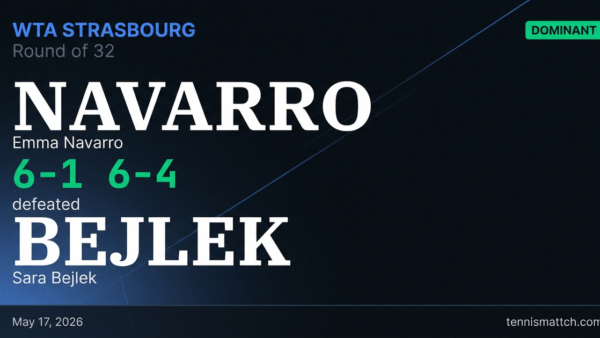 Emma Navarro vs Sara Bejlek — Strasbourg 2026