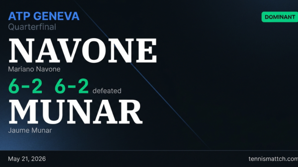 Mariano Navone vs Jaume Munar — Geneva 2026