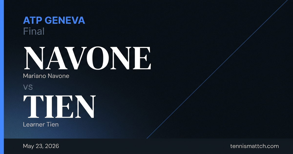 Mariano Navone vs Learner Tien — Geneva 2026 Preview