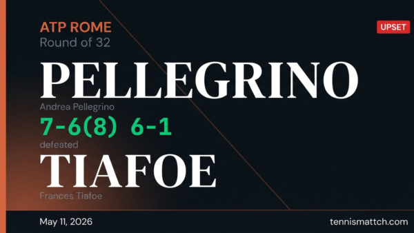 Andrea Pellegrino vs Frances Tiafoe — Rome 2026