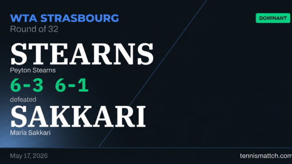 Peyton Stearns vs Maria Sakkari — Strasbourg 2026