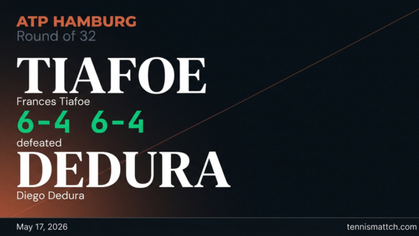 Frances Tiafoe vs Diego Dedura — Hamburg 2026