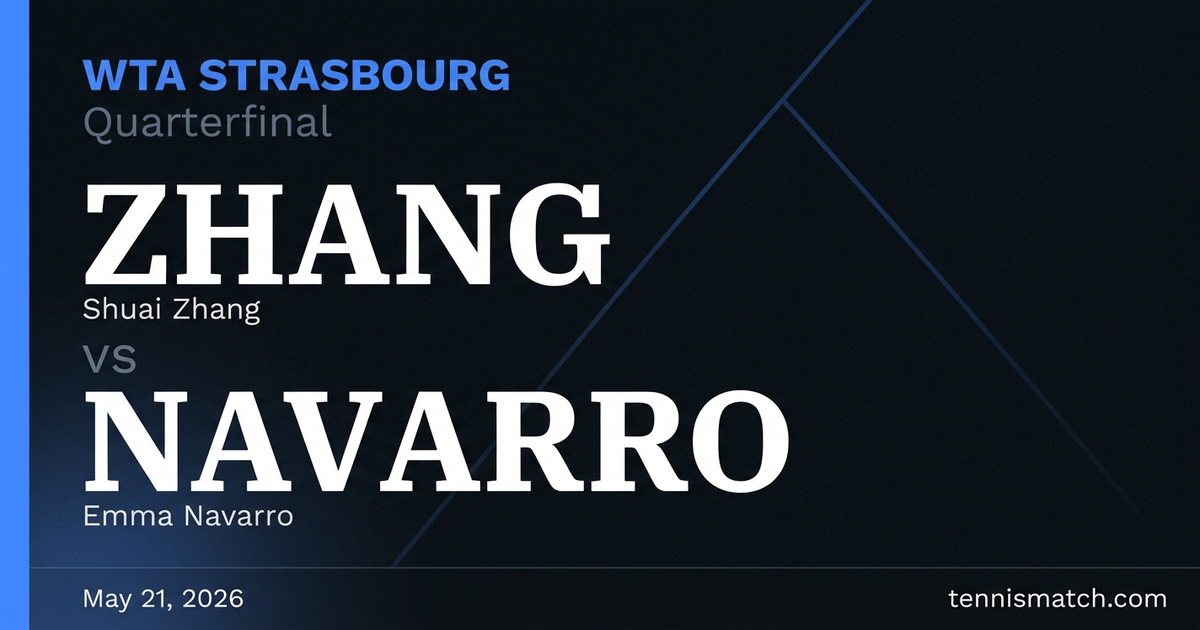 Shuai Zhang vs Emma Navarro — Strasbourg 2026 Preview